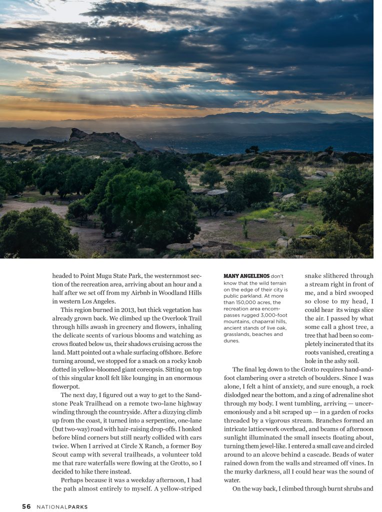 Published Work - Woolsey Fire - National Parks Magazine