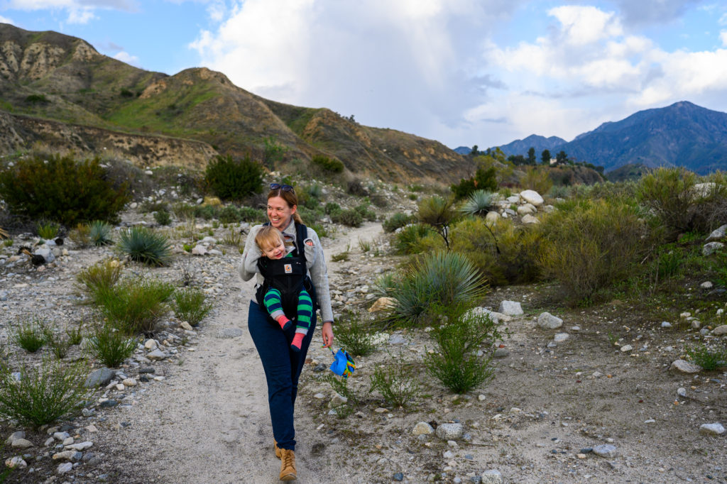 Hiking mom and son Los Angeles