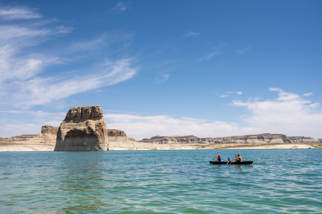 Canoe on Lake Powell Utah